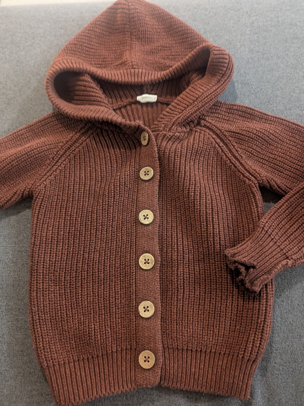 Jamie Kay Rust Brown Hooded Knit Cardigan